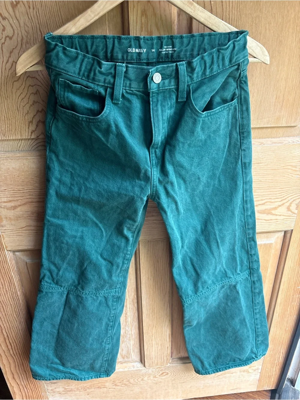 Girls Green Jeans | Old Navy | Size 14